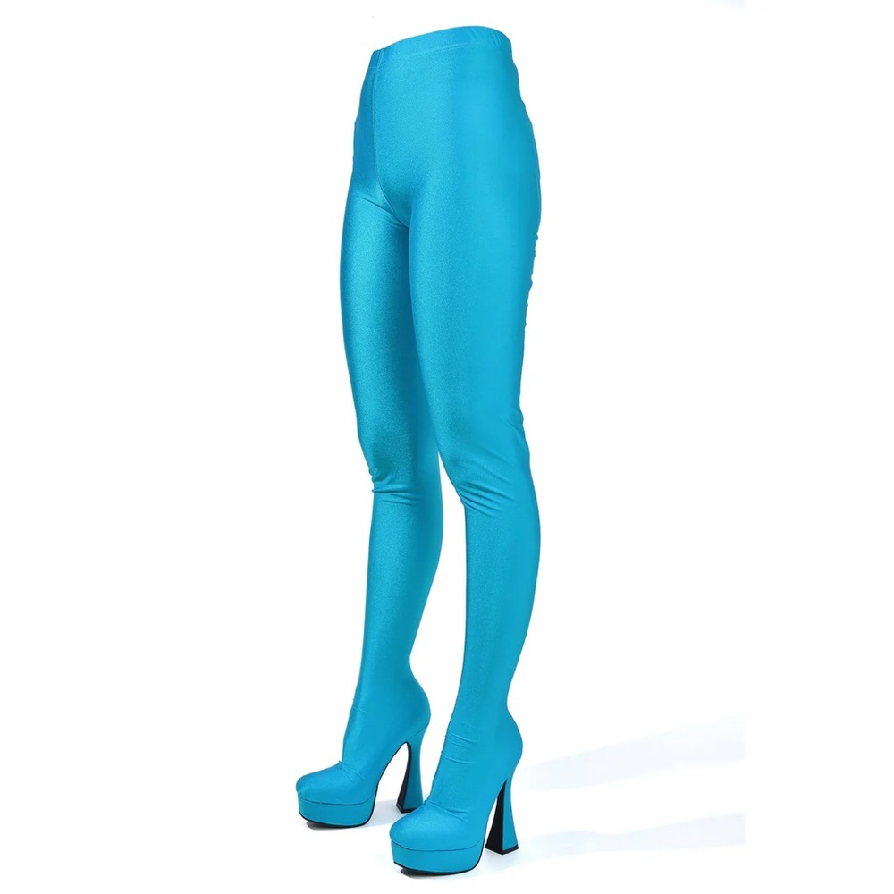 Teal Pant Boots